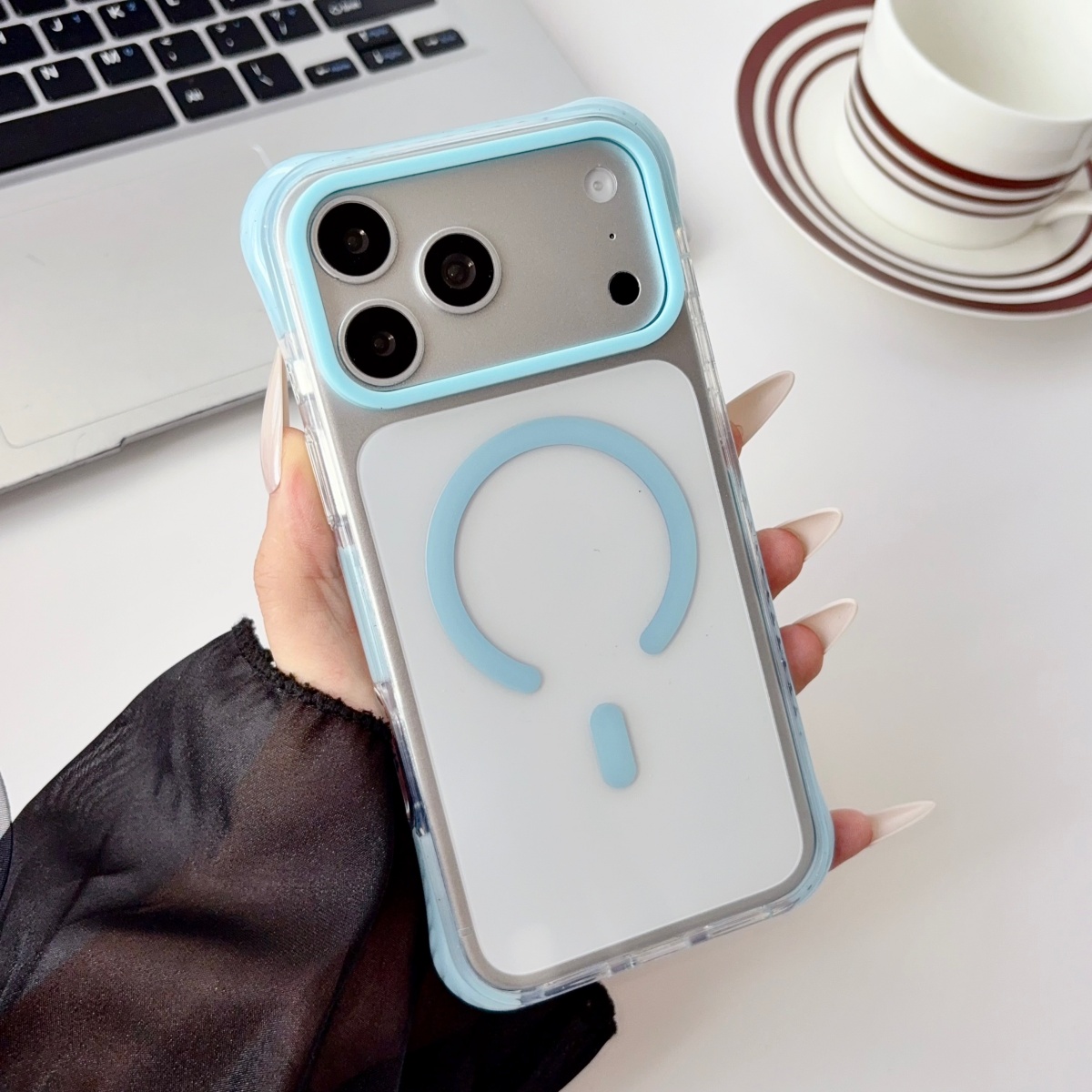 Magsafe Wireless Charger - Funda Magnética Transparente a Prueba de