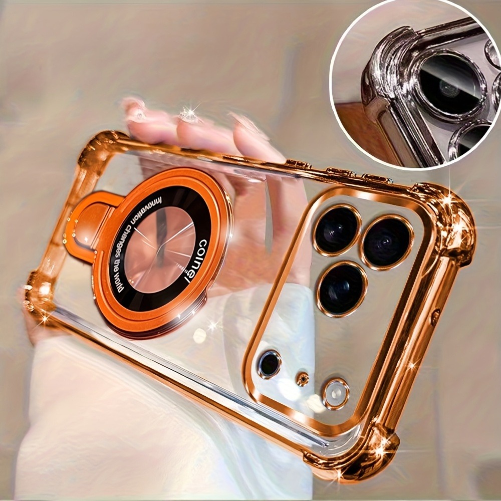 Phone Accessories Ring - Funda de Teléfono Transparente de Lujo