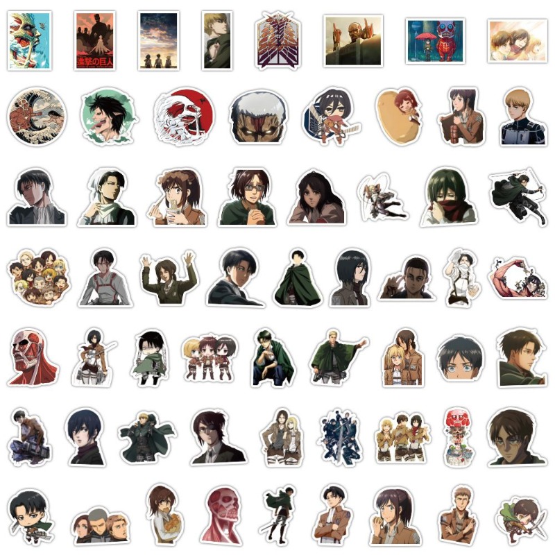 Phone Accessories Diy - 60 pegatinas de anime de Attack
