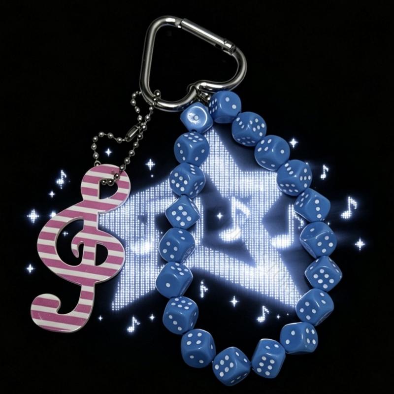 Phone Accessories For Teen Girls - R7UF Llavero nota musical con cuentas,