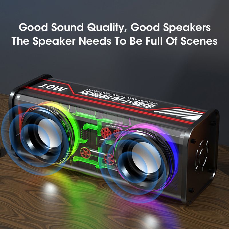 Bluetooth Earphone Tws - V8 TWS Bluetooth 5,0 altavoz transparente
