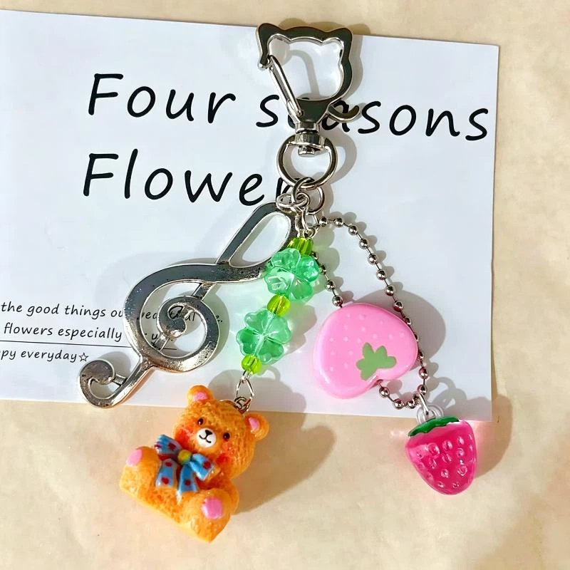 Lindo Llavero de Fresa y Estre - Phone Accessories For Teen Girls reseña y precio