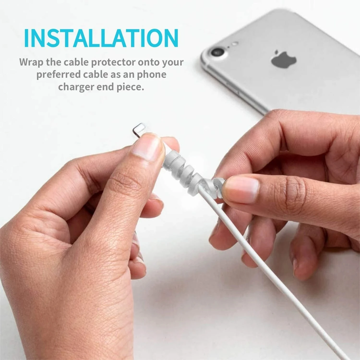 Protector de cables de silicon - Phone Accessories Charger reseña y precio
