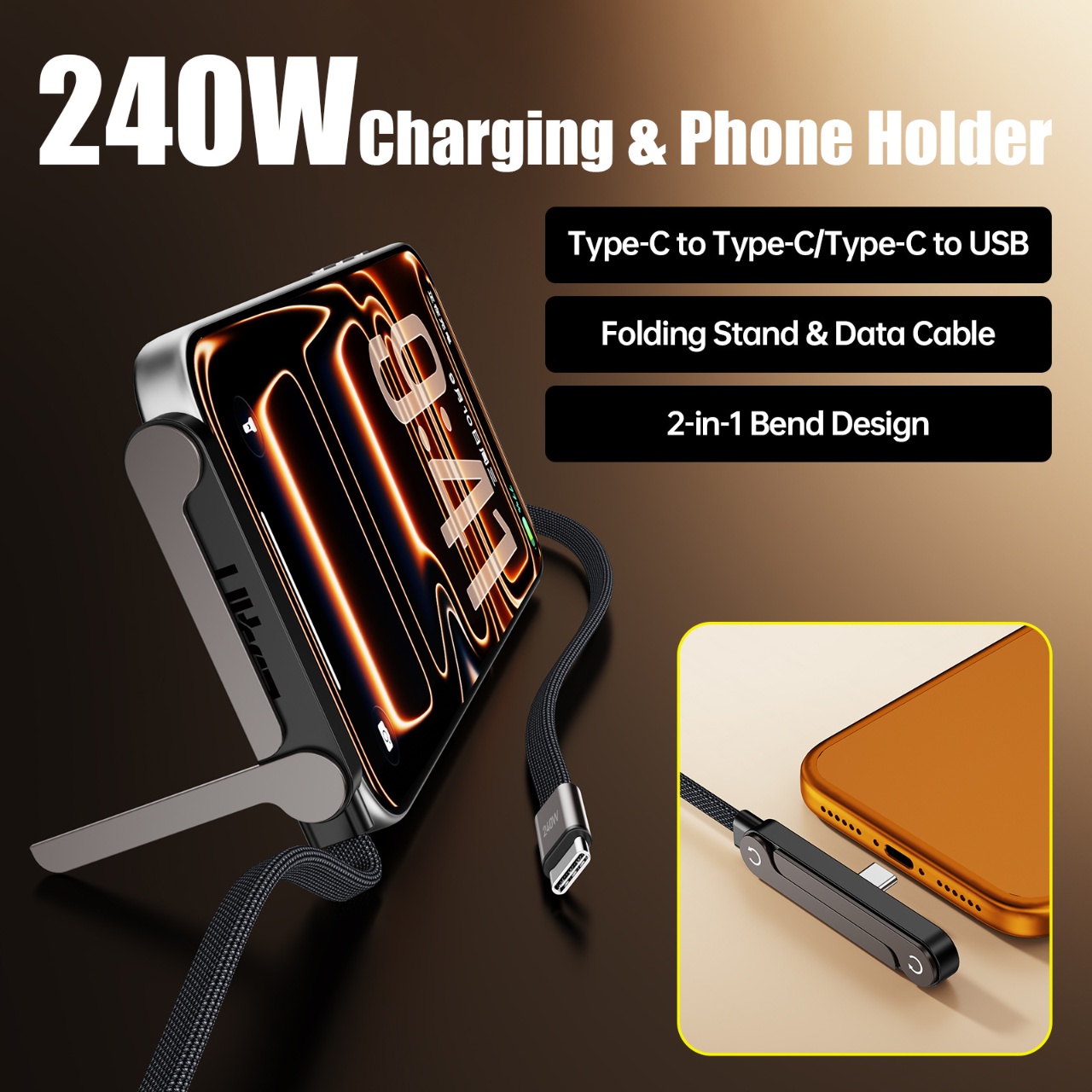 Cable de Carga Rápida PD de 24 - Phone Accessories Charger reseña y precio